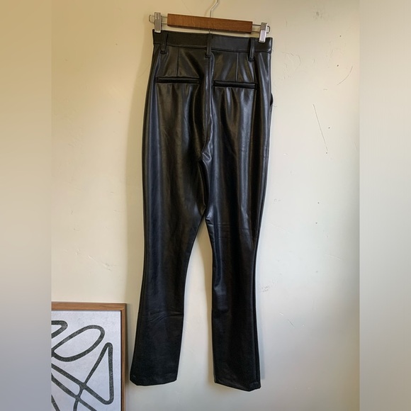 Abercrombie & Fitch The Skinny Ultra High Rise Faux Leather Ankle Slit Pants 26L - Picture 6 of 13